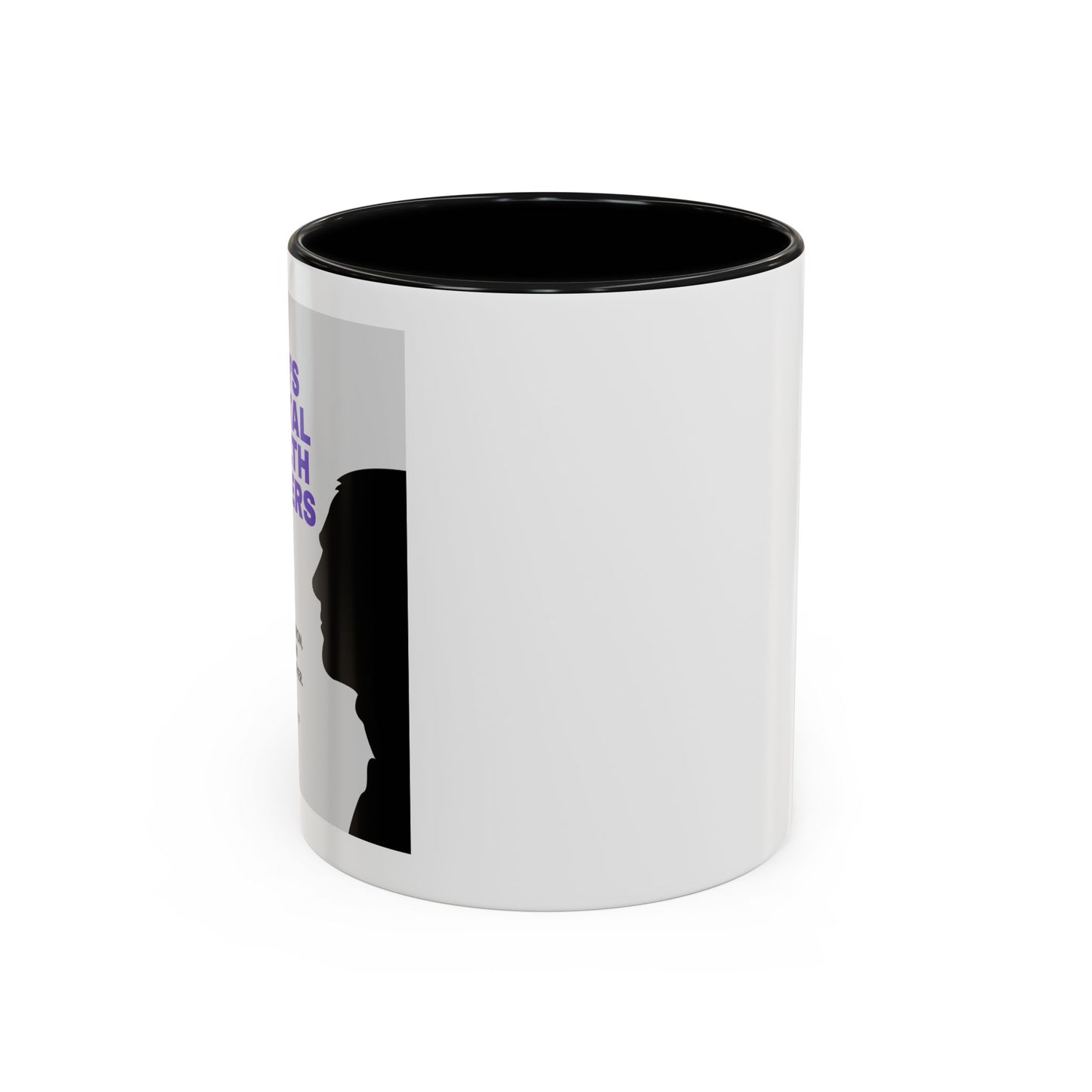 Men's Mental Health Accent Coffee Mug — 'men'mental health' Supportive Ceramic Mug