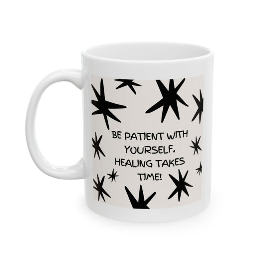 Inspirational Starburst Ceramic Mug – Motivational Quote Coffee Cup (11oz, 15oz)