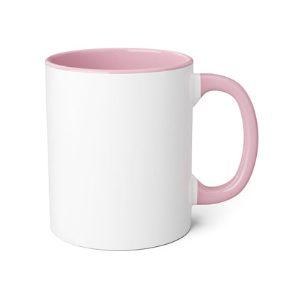 Coffee Break mug | Accent 11oz ceramic mug, black handle and rim/multiple colors/ calm/ simple