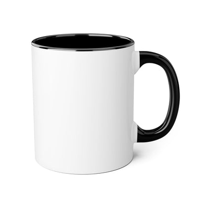 Coffee Break mug | Accent 11oz ceramic mug, black handle and rim/multiple colors/ calm/ simple