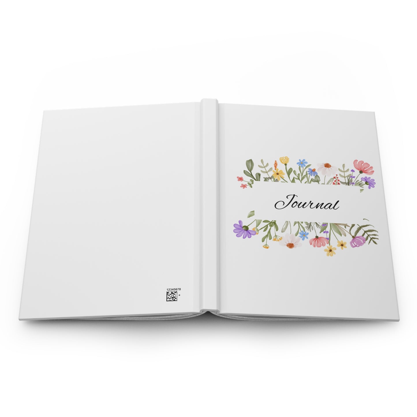 Floral Garden Hardcover Journal — "Journal" Matte Notebook for Daily Notes, Gratitude, & Gifting