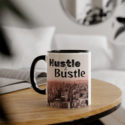 Hustle & Bustle Accent Mug — 11oz Cityscape Coffee Cup