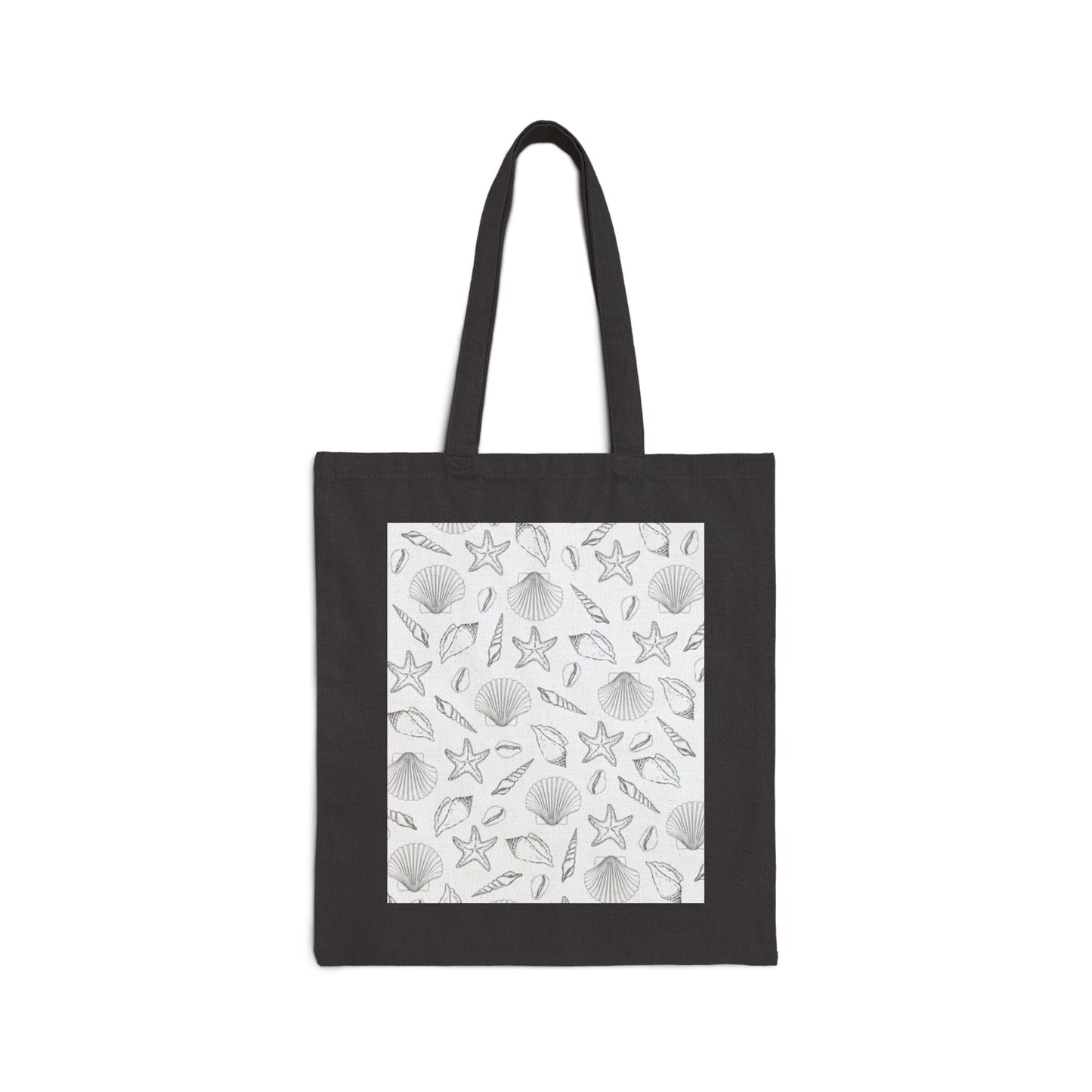 Seashell Pattern Tote Bag | Beach Shells Canvas Tote