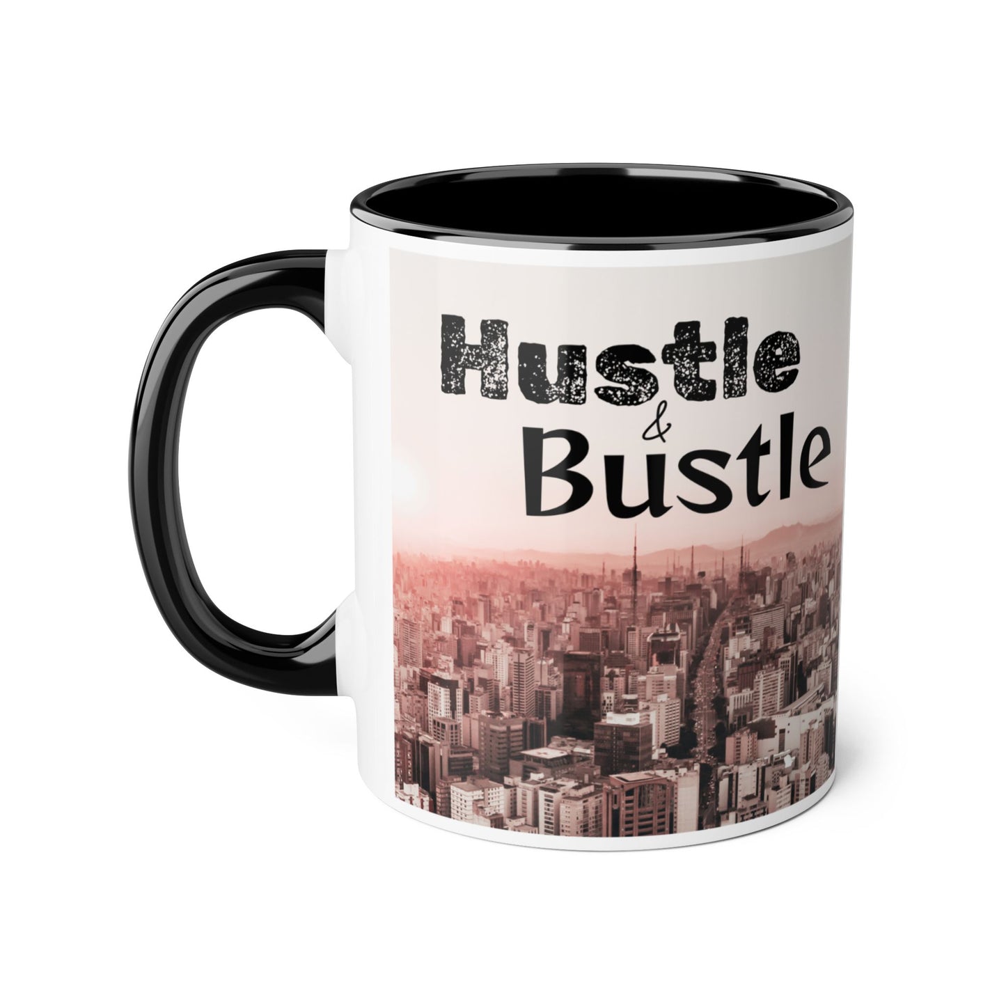 Hustle & Bustle Accent Mug — 11oz Cityscape Coffee Cup