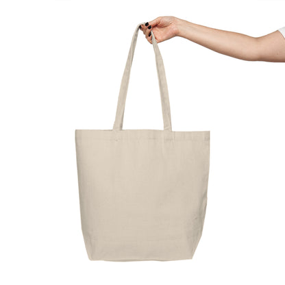 Canvas Tote Bag — "Happy Place" Floral Book Illustration