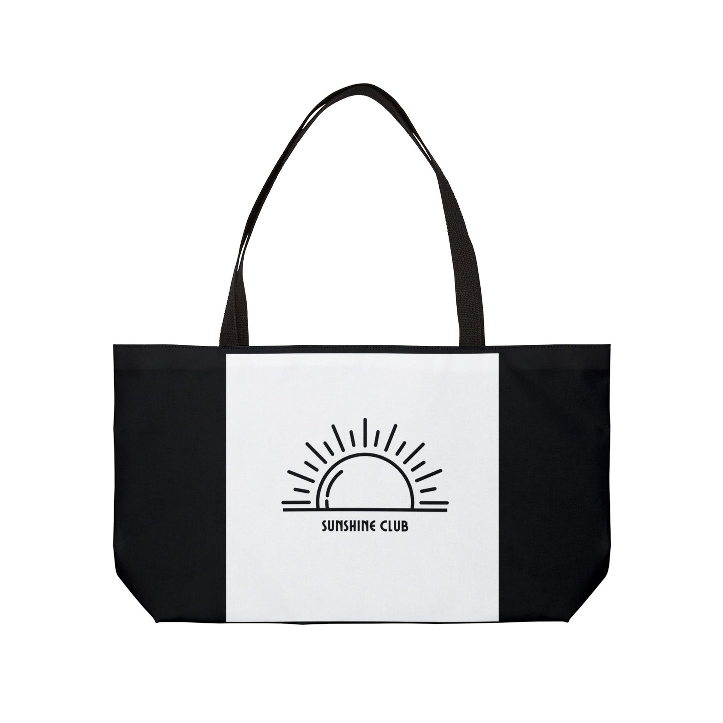Sunshine Club Sunrise Weekender Tote Bag — Minimal Sun Pattern