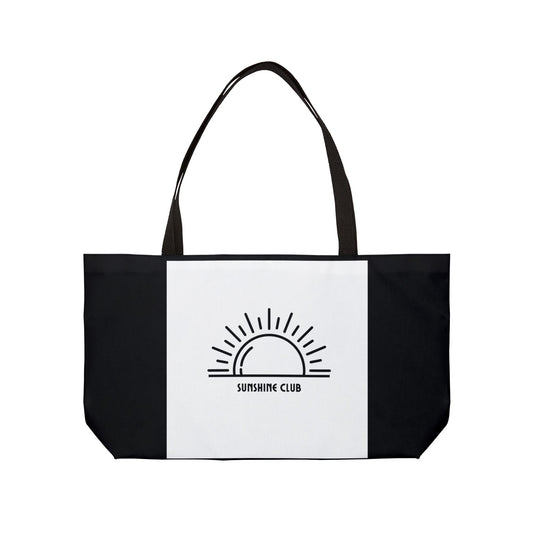 Sunshine Club Sunrise Weekender Tote Bag — Minimal Sun Pattern
