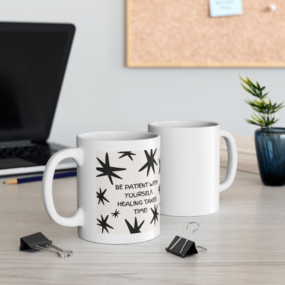 Inspirational Starburst Ceramic Mug – Motivational Quote Coffee Cup (11oz, 15oz)