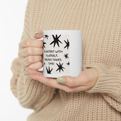 Inspirational Starburst Ceramic Mug – Motivational Quote Coffee Cup (11oz, 15oz)