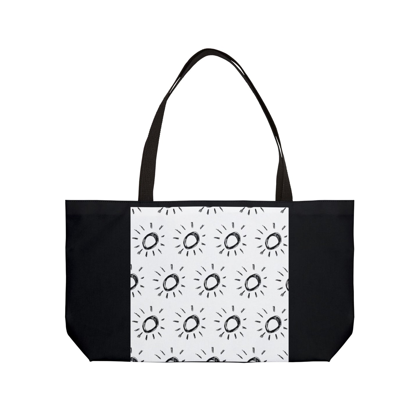 Sunshine Club Sunrise Weekender Tote Bag — Minimal Sun Pattern