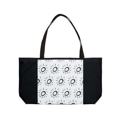 Sunshine Club Sunrise Weekender Tote Bag — Minimal Sun Pattern