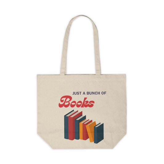 Canvas Tote Bag – “Just a Bunch of Books” Book Lover Shopping Tote