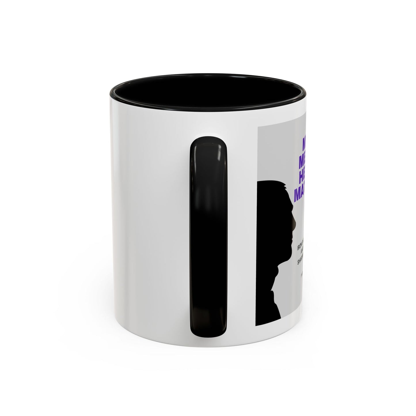 Men's Mental Health Accent Coffee Mug — 'men'mental health' Supportive Ceramic Mug