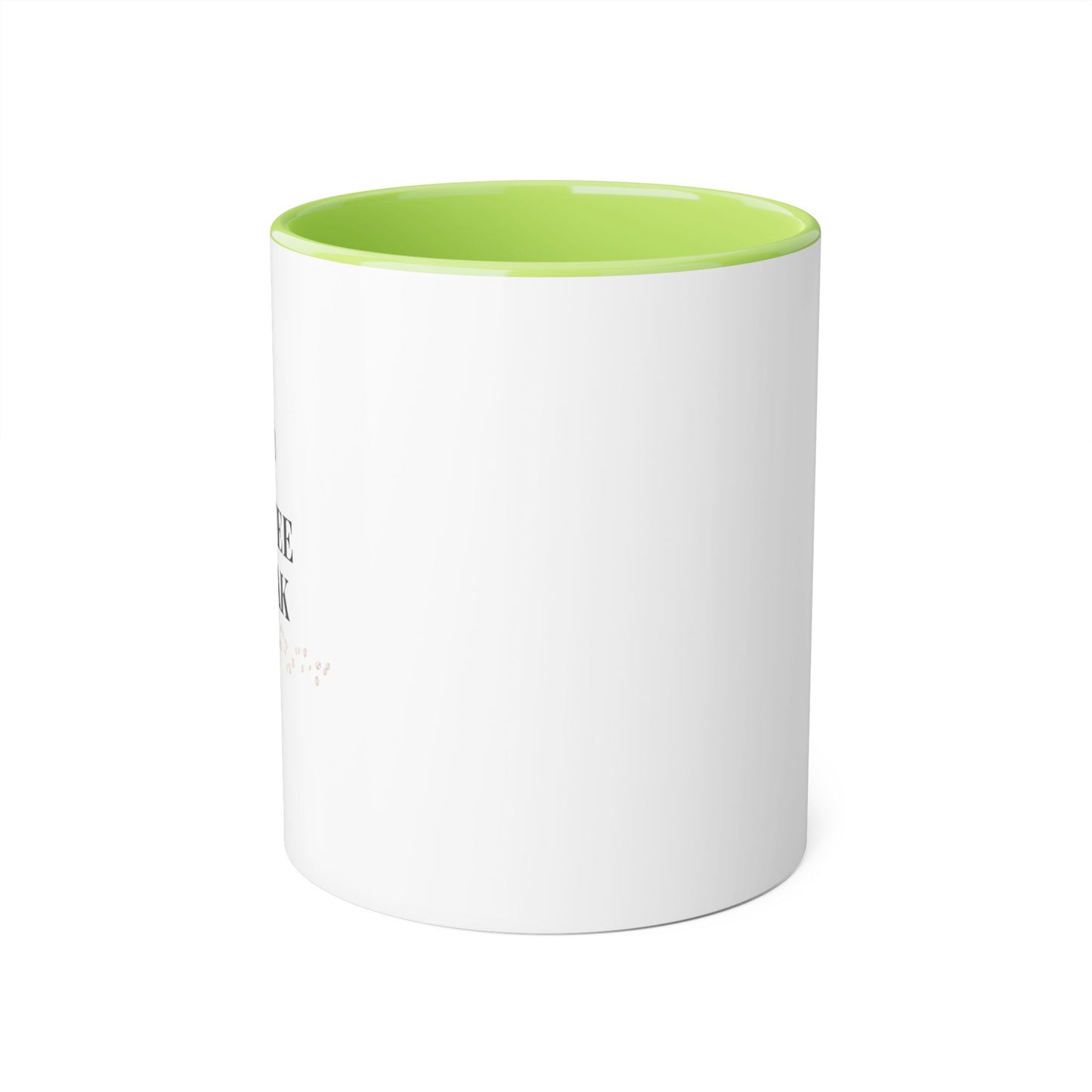 Coffee Break mug | Accent 11oz ceramic mug, black handle and rim/multiple colors/ calm/ simple