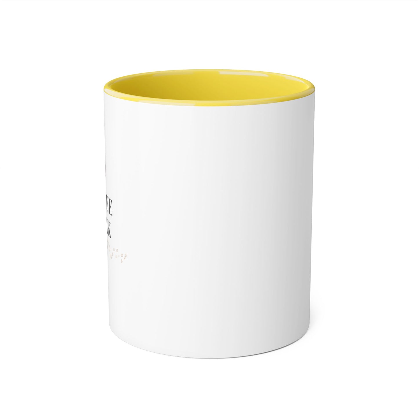 Coffee Break mug | Accent 11oz ceramic mug, black handle and rim/multiple colors/ calm/ simple