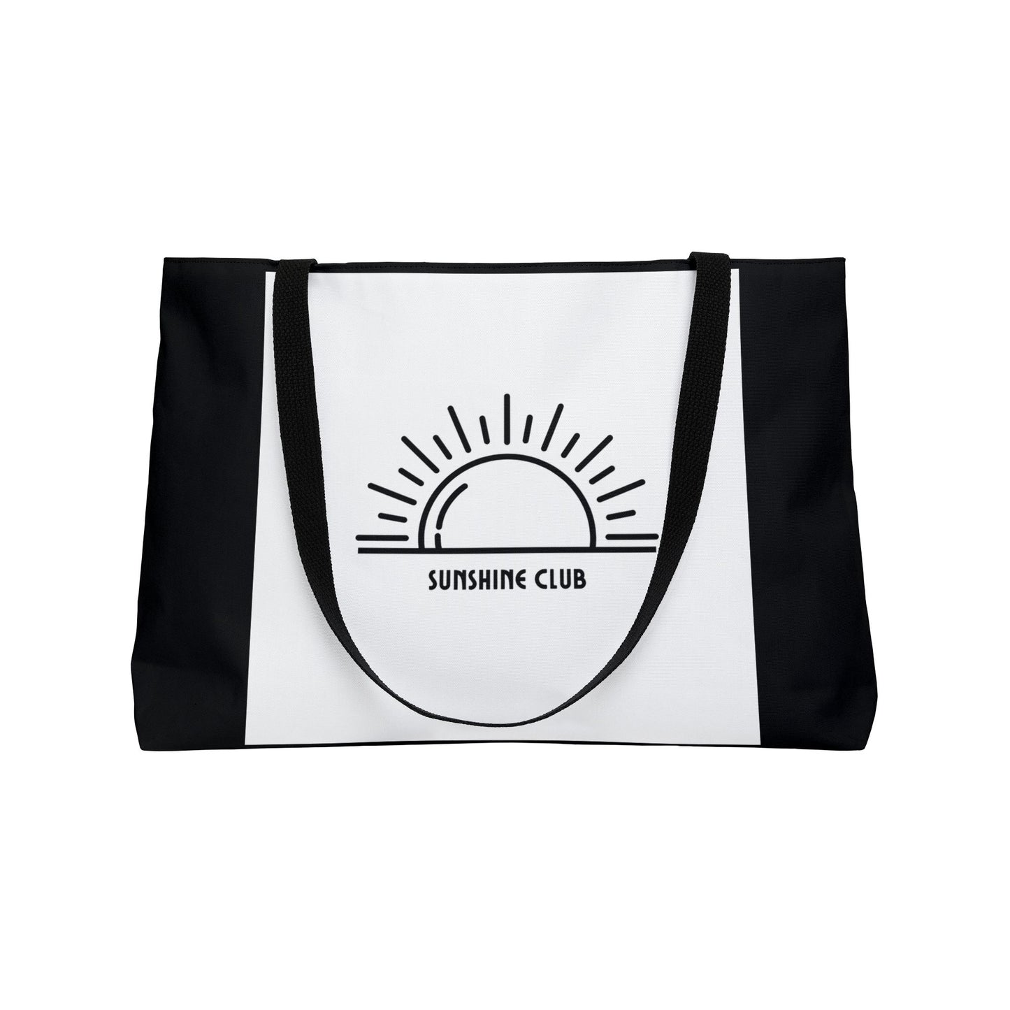 Sunshine Club Sunrise Weekender Tote Bag — Minimal Sun Pattern