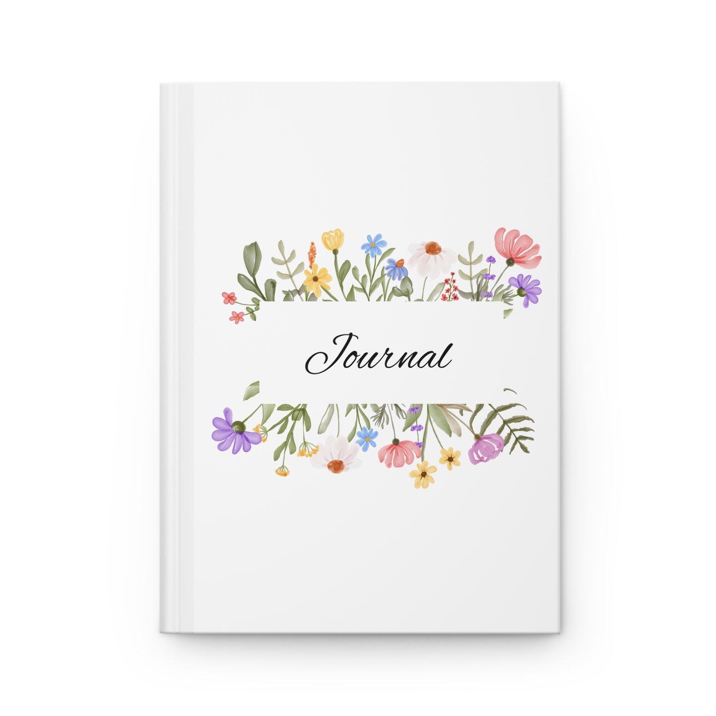 Floral Garden Hardcover Journal — "Journal" Matte Notebook for Daily Notes, Gratitude, & Gifting