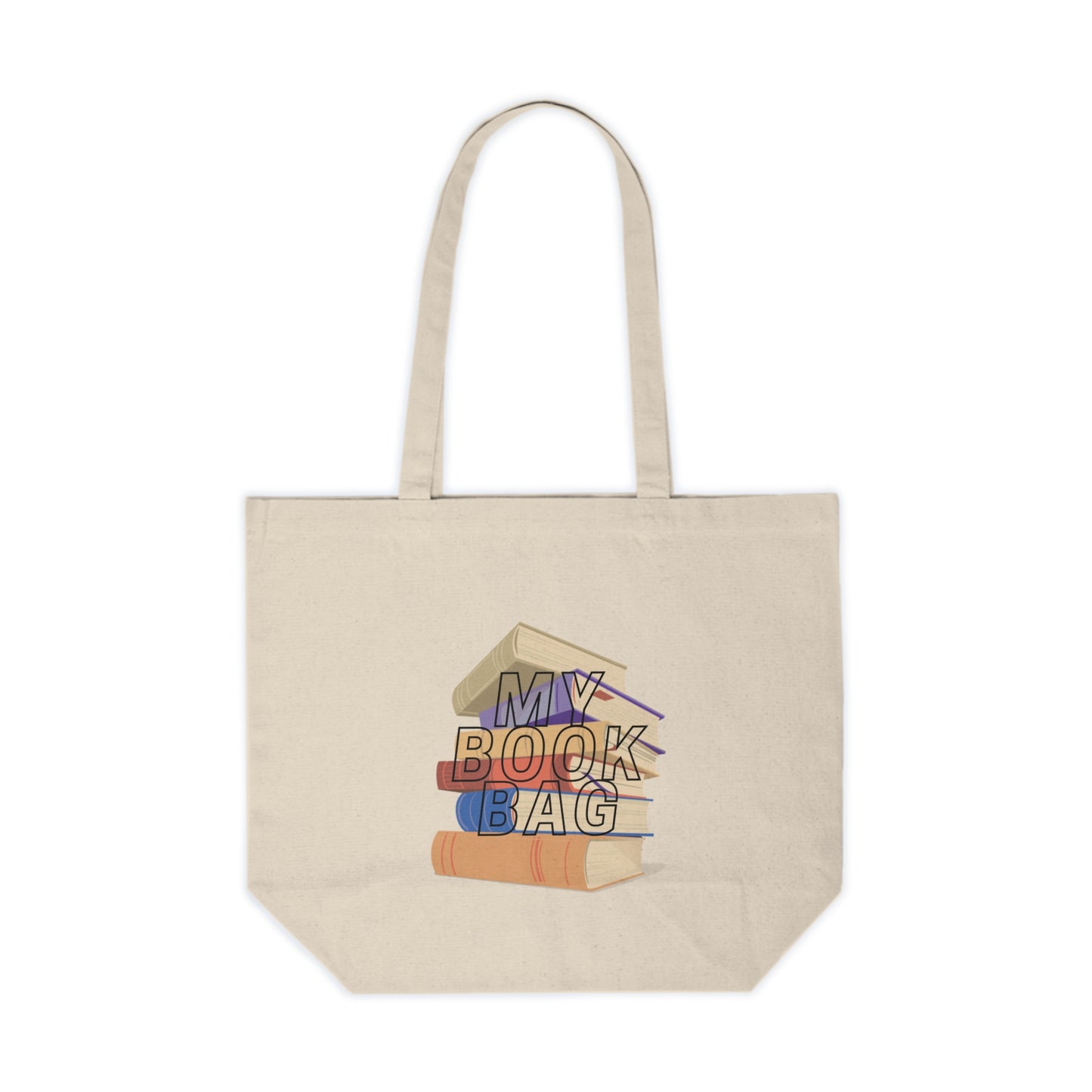 Book Lover Canvas Tote — "My Book Bag" Printed Library Tote