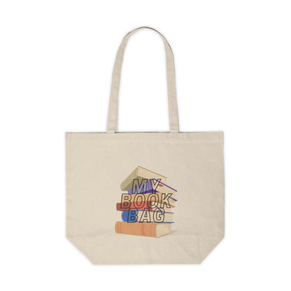 Book Lover Canvas Tote — "My Book Bag" Printed Library Tote